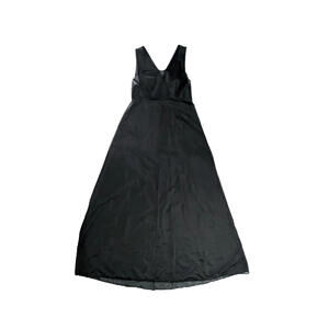 Vintage Sleeveless Nightgown, Sheer Black Maxi Night Dress